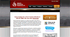 Desktop Screenshot of albertawholesalefireplaces.com